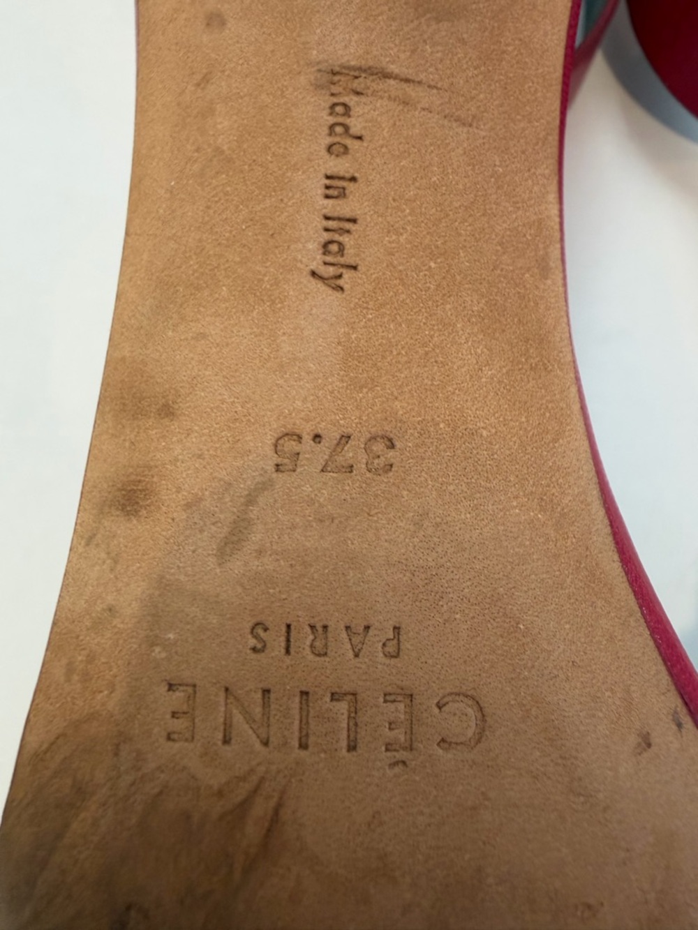 CELINE Dark Pink Leather Open-Toe Ankle-Strap Heels - GORGEOUS - Picture 9 of 11